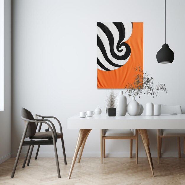 Photo contemporary minimalistic pov abstract halloween flag modern design tabletop display