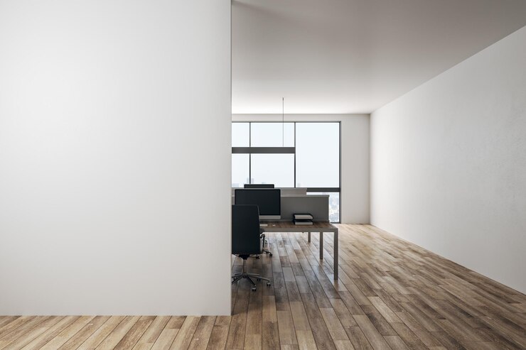 Photo contemporary office with empty copyspace
