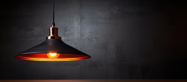 Contemporary pendant light in dimly lit building