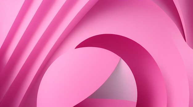 Contemporary Radiance Modern Pink Background 3D Illustration with Depth of Dimension