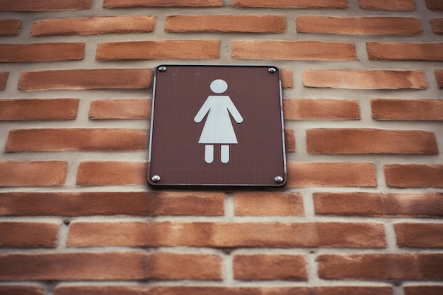 Contemporary restroom sign on concrete wall