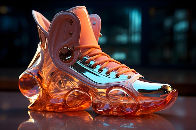 Contemporary sneaker kicks with a futuristic touch