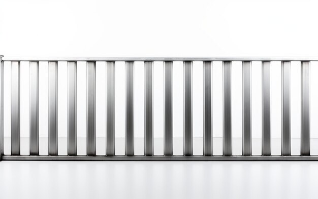 Фото Современный дизайн стального забора на белом фоне