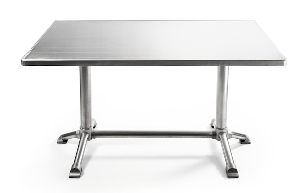 Photo contemporary steel table sleek design on a white or clear surface png transparent background