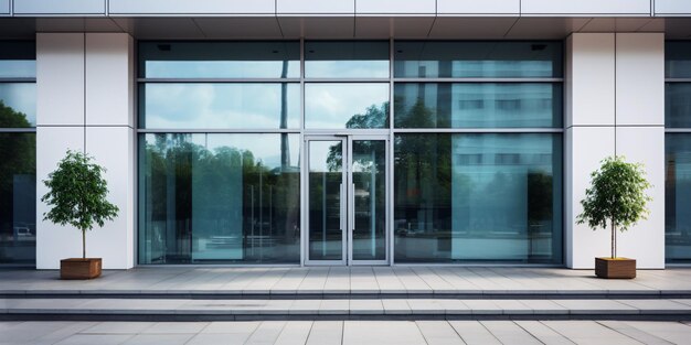 contemporary structure with uptodate entryways