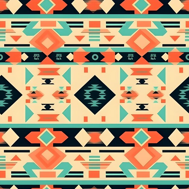 Contemporary style with seamless aztec patterns