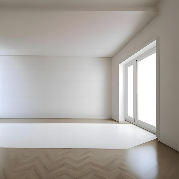 Contemporary white empty room without furniture