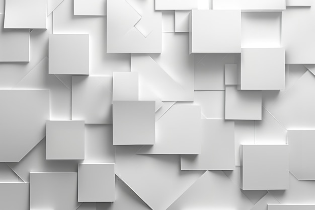 Contemporary white and light grey square overlapped patch Generative Ai