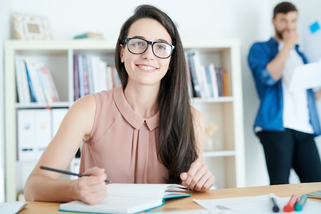 Contemporary Young Woman in College