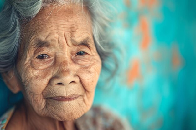 Content Happy elderly woman Generate Ai