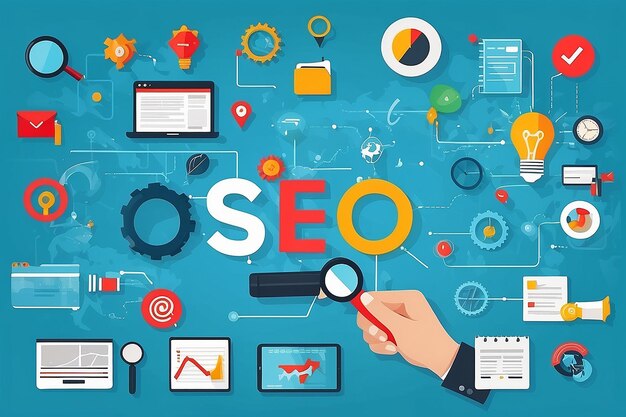 Foto ottimizzazione del marketing dei contenuti (seo) blog online internet