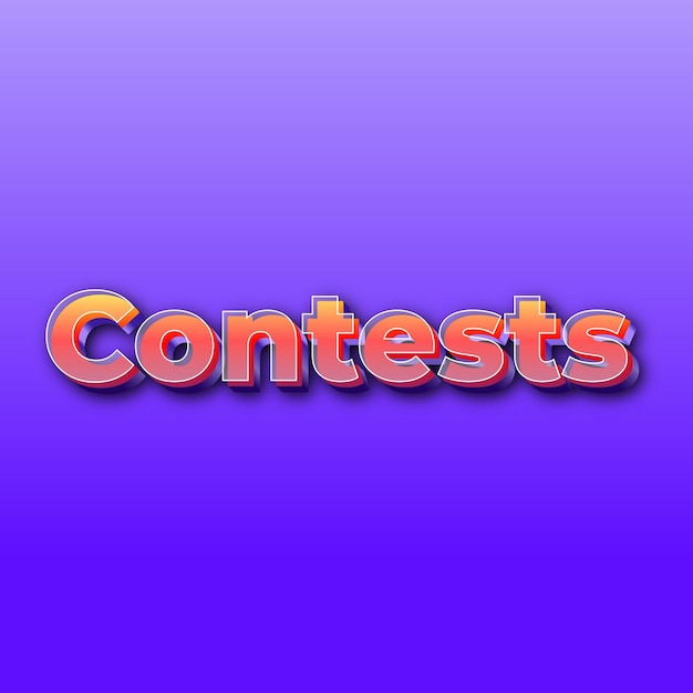 Conteststext effect jpg gradient purple background card photo