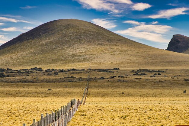 Continental border in Santa Cruz between Argentina and Chile