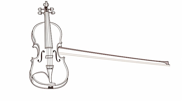 continuous line drawing violin