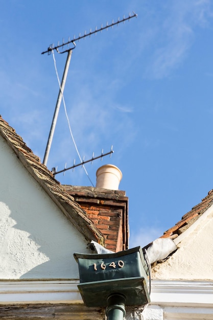 Contrast between old and new on roof