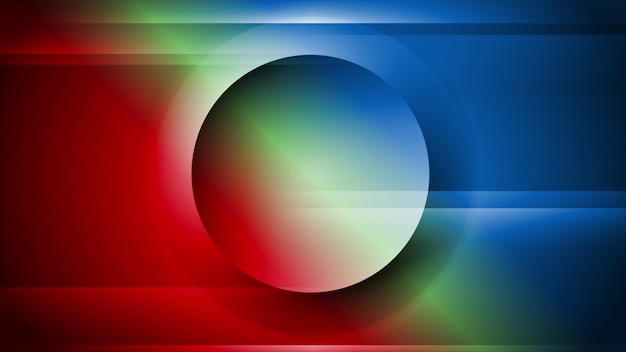 Contrast veelkleurige abstracte futuristische achtergrond met cirkel