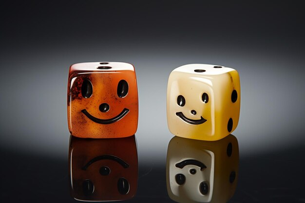 Contrasting Faces on Rolled Dice