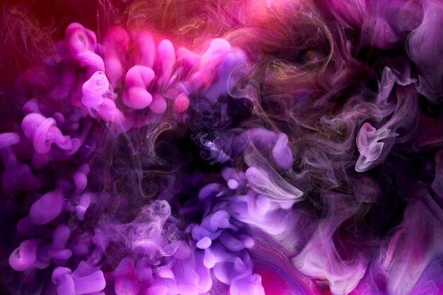 Contrasting pink ink abstract background Acrylic paint backdrop for perfume hookah cosmetics Mysterious smoke clouds colorful fog