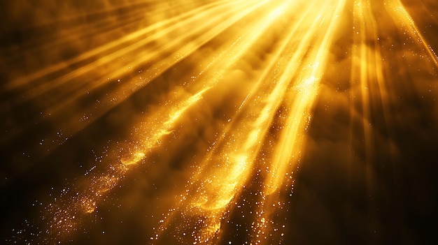 Photo contrasty light rays with bright light and gold radiant colo texture effect y2k collage background