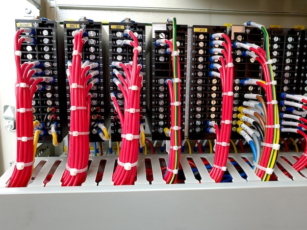 Control wiring at module terminal blocks of protection relay