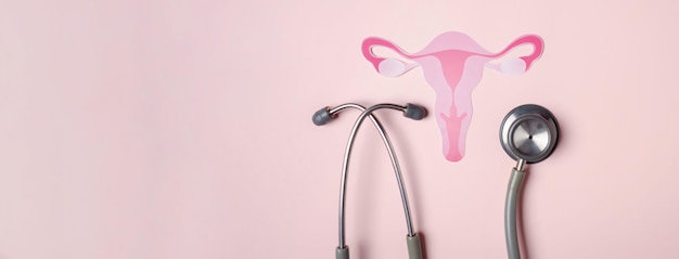 Controle baarmoeder vrouwelijk voortplantingssysteem gezondheid van vrouwen PCOS eierstok gynaecologische en baarmoederhalskanker Gezond vrouwelijk concept
