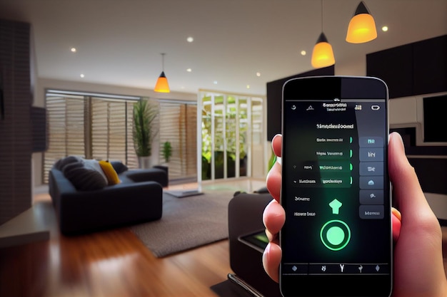 Foto controllo del dispositivo smart home