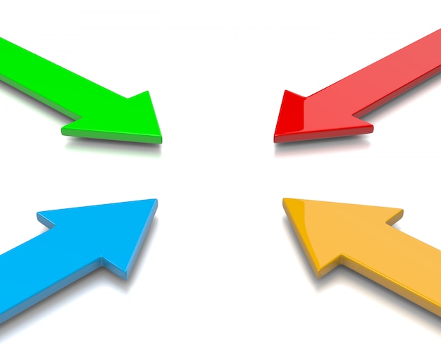 convergent colorful arrows