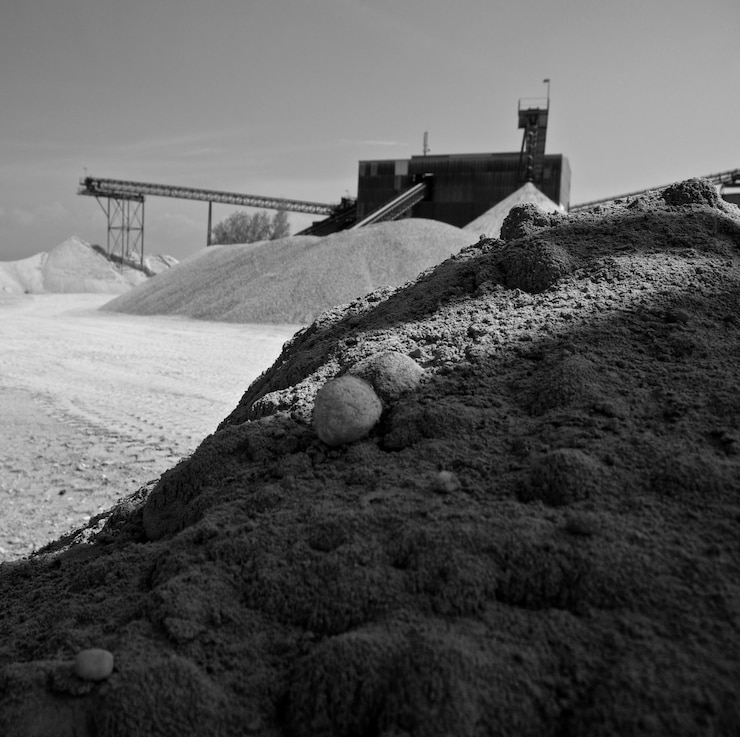 Photo conveyor belt at quarry
