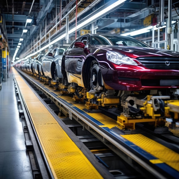 Conveyorlijn voor de productie van personenauto's