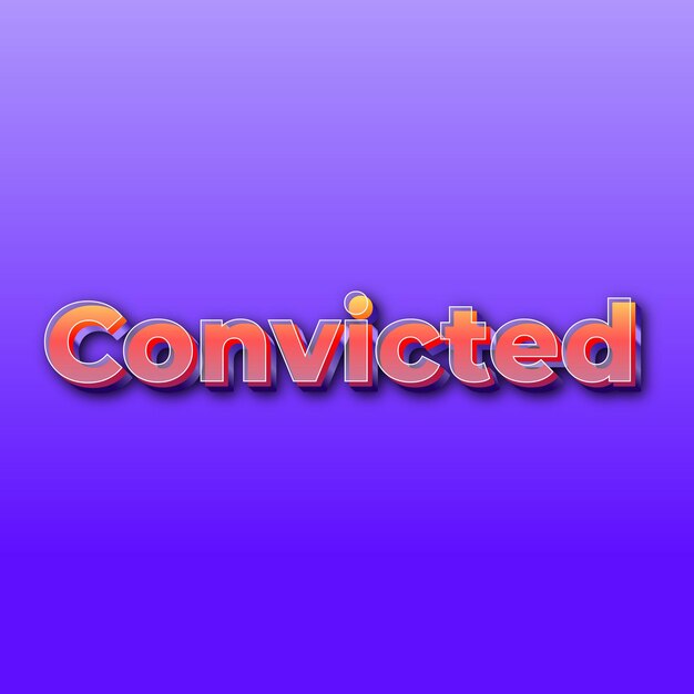 Convictedtext effect jpg gradient purple background card photo