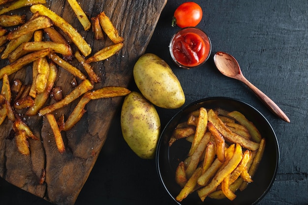 Cook fried potatoes