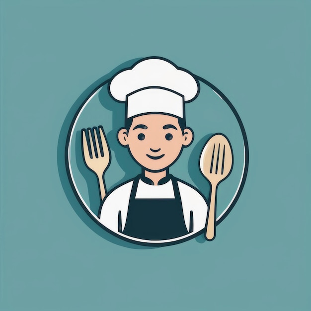 cook icon vector clipart logo design illustration