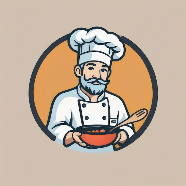 Photo cook icon vector clipart logo design illustration