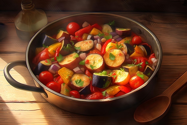 Cook ratatouille food Generate Ai