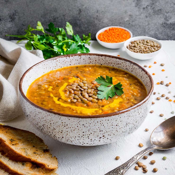 Photo cooked chana dal fry or split bengal gram tadka served in a bowl or pan selective focus white background