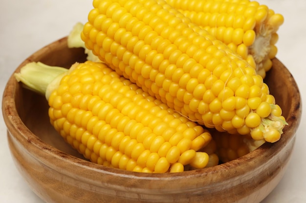 Cooked corn healthy vegan snack