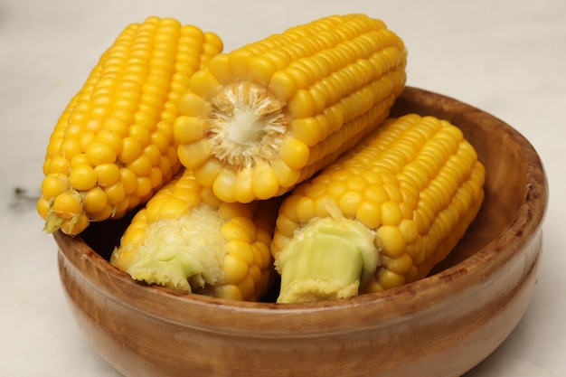 Cooked corn healthy vegan snack