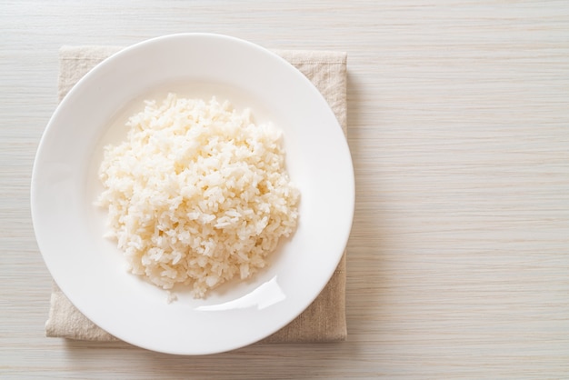 cooked rice on plate