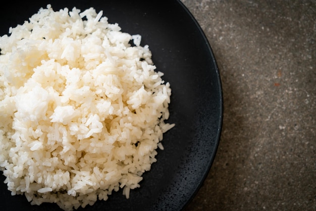 Cooked rice on plate