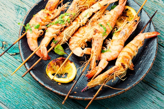 Cooked shrimp or prawn seafood