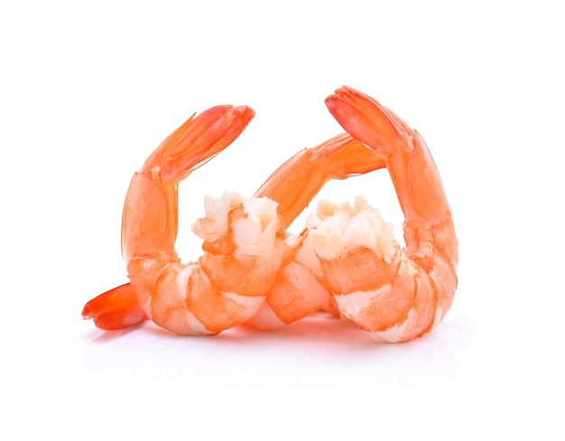 Cooked shrimps isolated