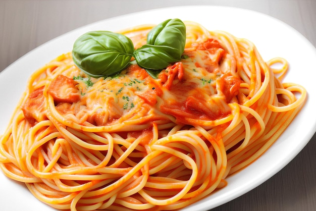 Приготовленная лапша спагетти фон