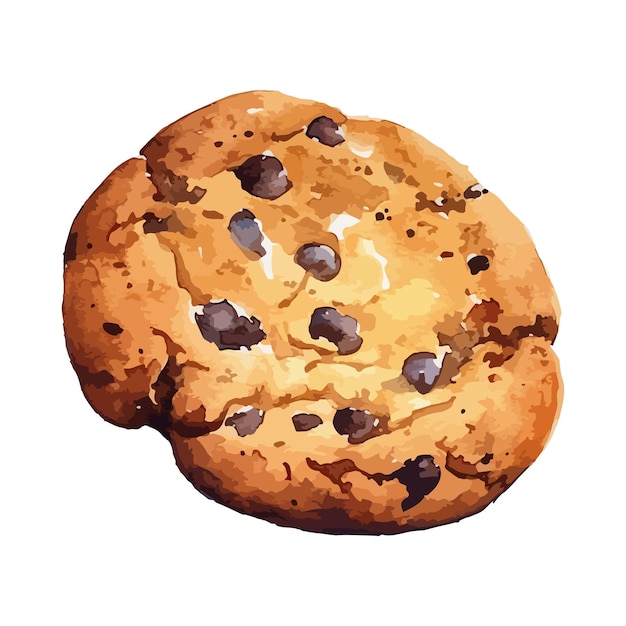 Cookie aquarel illustratie op witte achtergrond Generatieve AI