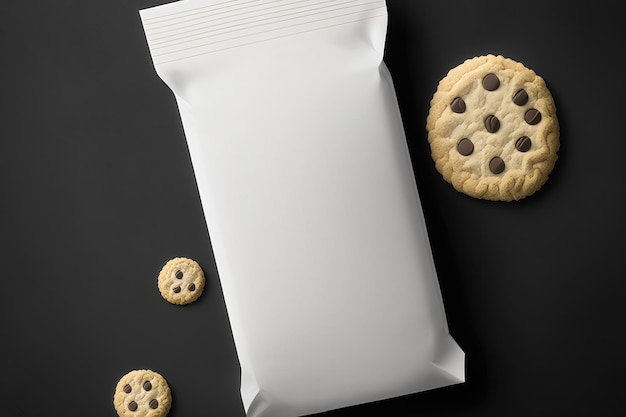 Foto generazione ai mockup di branding dei cookie