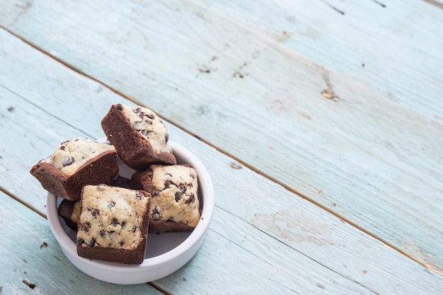 手作りチョコレートのクッキーブラウニー