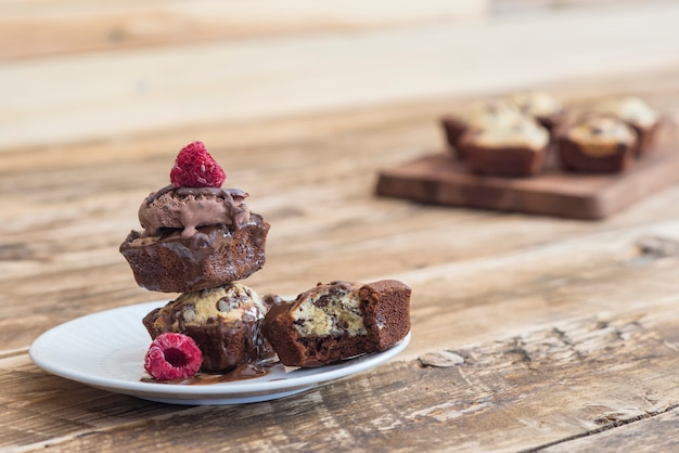 Cookie brownie of chocolate handmade