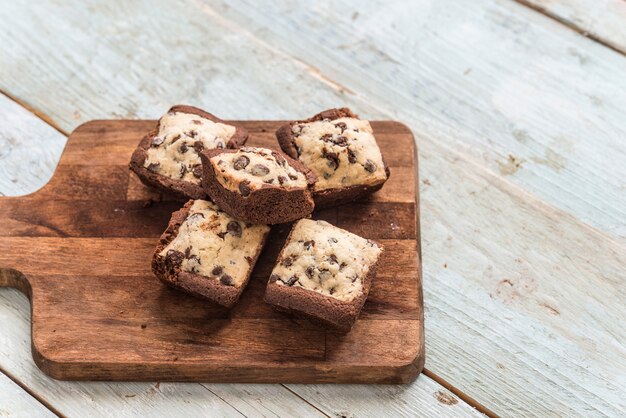 Cookie brownie van handgemaakte chocolade