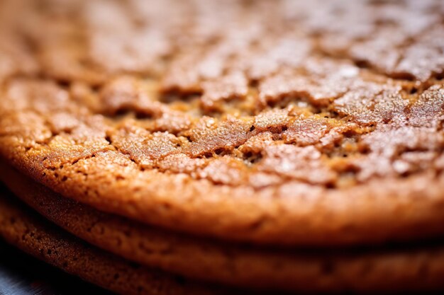 Cookie close-up Krokante randen en kleverig midden