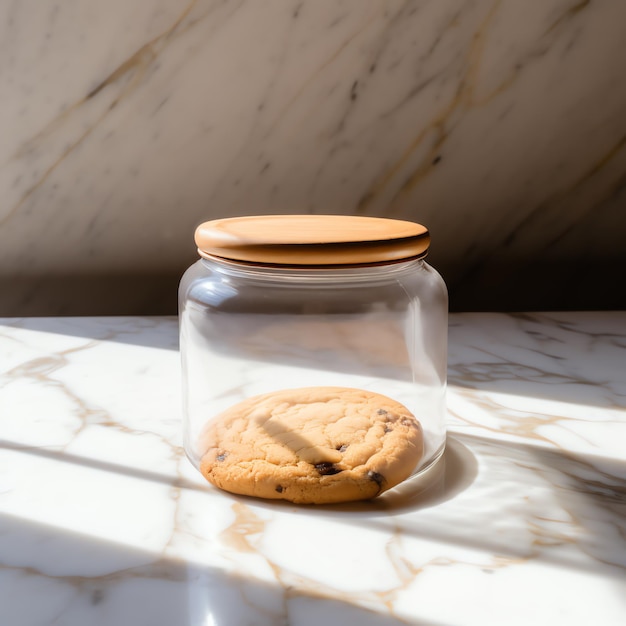 Photo a cookie in a jar