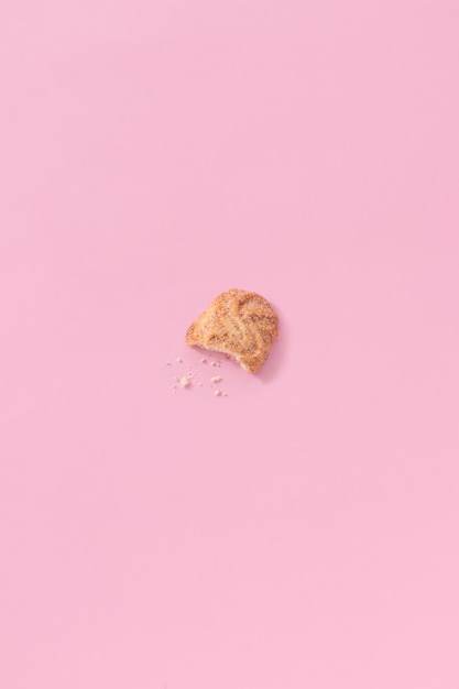 Cookie on a pink background